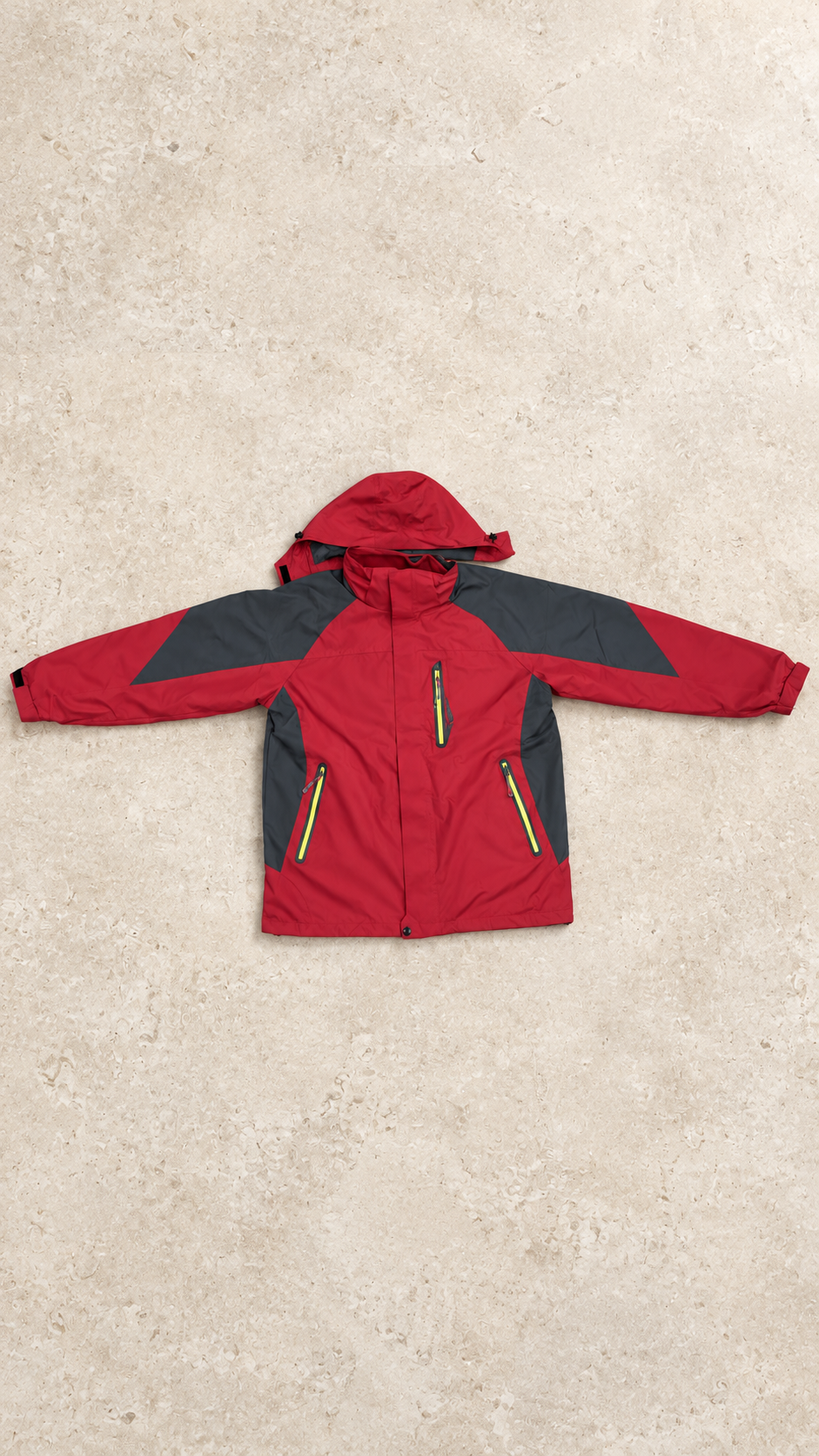 unisex 3 in 1 hooded jacket with removable fleece lining & zip pockets – 6 color