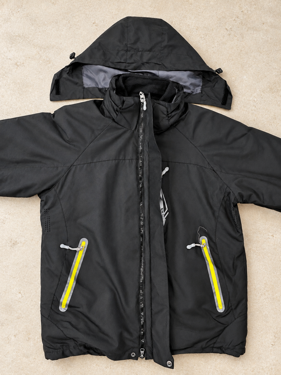 unisex 3 in 1 hooded jacket with removable fleece lining & zip pockets – 6 color